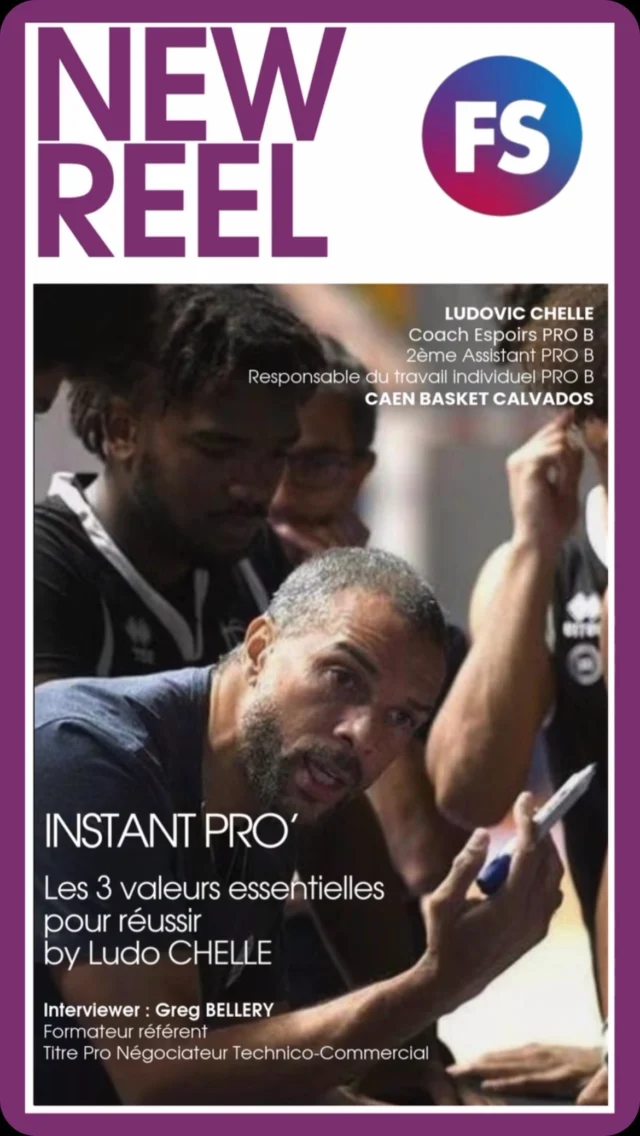 🤝INSTANT PRO’🤝
« La grandeur d’un homme se mesure dans ses actes et non ses paroles »
Après plus de 23 années en tant que joueur au plus haut niveau du basket français, @ludovic_chelle laisse place à la transmission et nous guide au travers de ses 3 valeurs essentielles à la réussite ! 
Brève partie de l’interview capturée lors de notre remise de diplômes au TP Négociateur Technico-Commercial samedi dernier ! Merci @immogreg ! (On vous l’accorde il y avait un peu de bruit dans la pièce 😊)